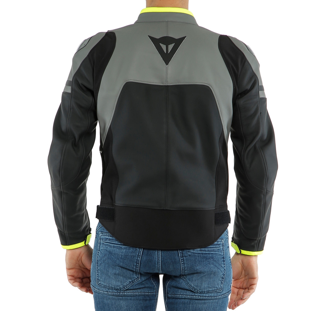 agile-leather-jacket-blackblack-matt-charcoal-gray-black-matt image number 4