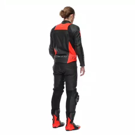 DELTA 4 - HEREN MOTORFIETS LEREN BROEK KORTE/LANGE PASVORM - BLACK/BLACK - 5
