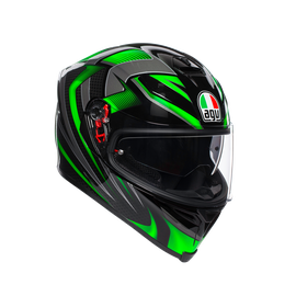 K5 S MULTI ECE DOT - HURRICANE 2.0 BLACK/GREEN 