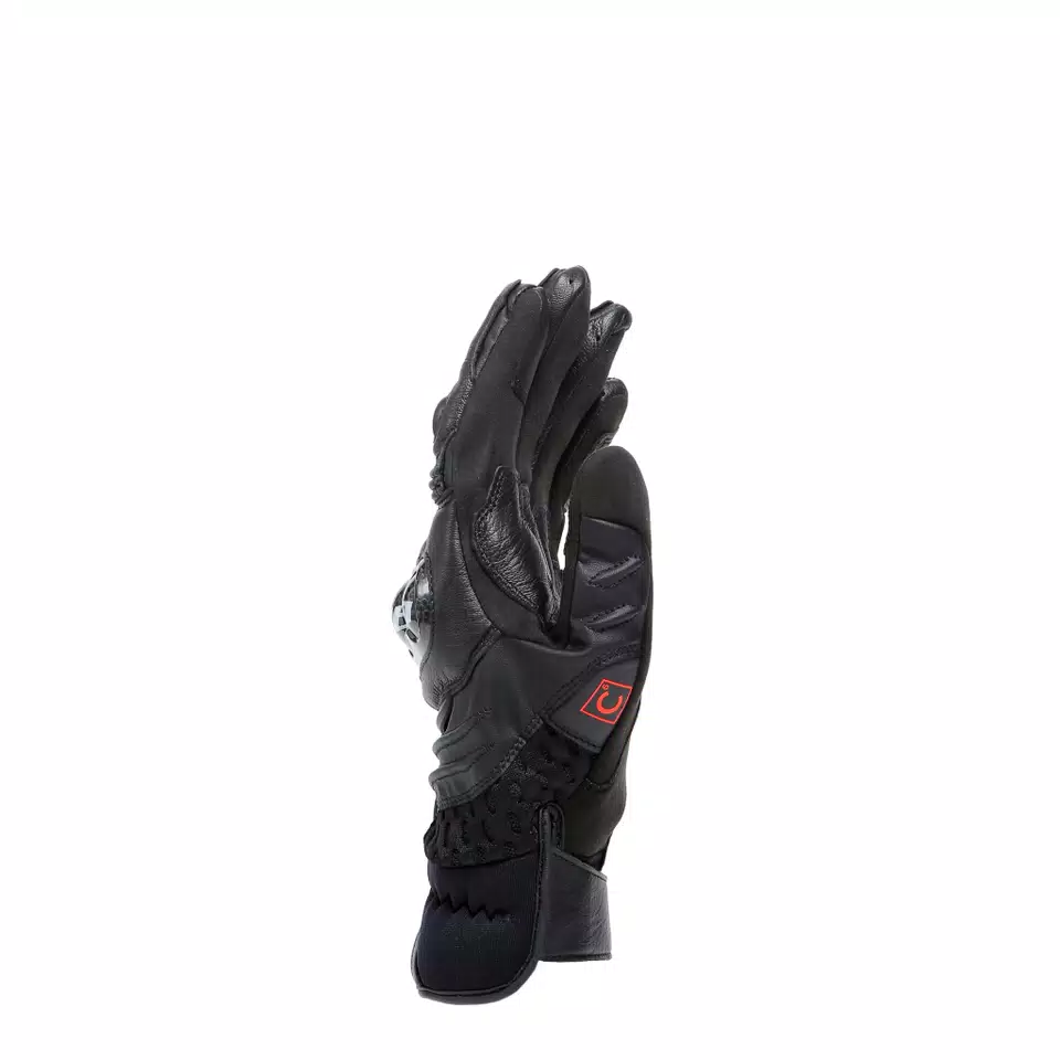 CARBON 4 - MEN'S MOTORCYCLE SHORT LEATHER GLOVES - BLACK/BLACK - 2
