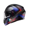 K3 STRIGA MATT BLACK/BLUE/RED - MOTORBIKE FULL FACE HELMET E2206