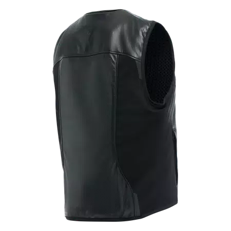 SMART JACKET LEATHER - MEN'S MOTORCYCLE LEATHER VEST WITH INTEGRATED AIRBAG - BLACK - 2