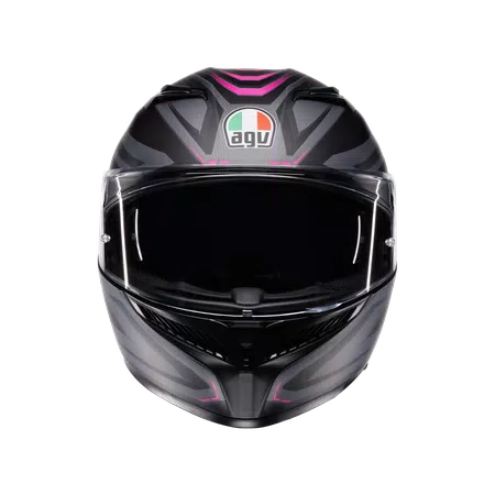K3 SYTH MATT BLACK/PINK - MOTORBIKE FULL FACE HELMET E2206 -  - 2
