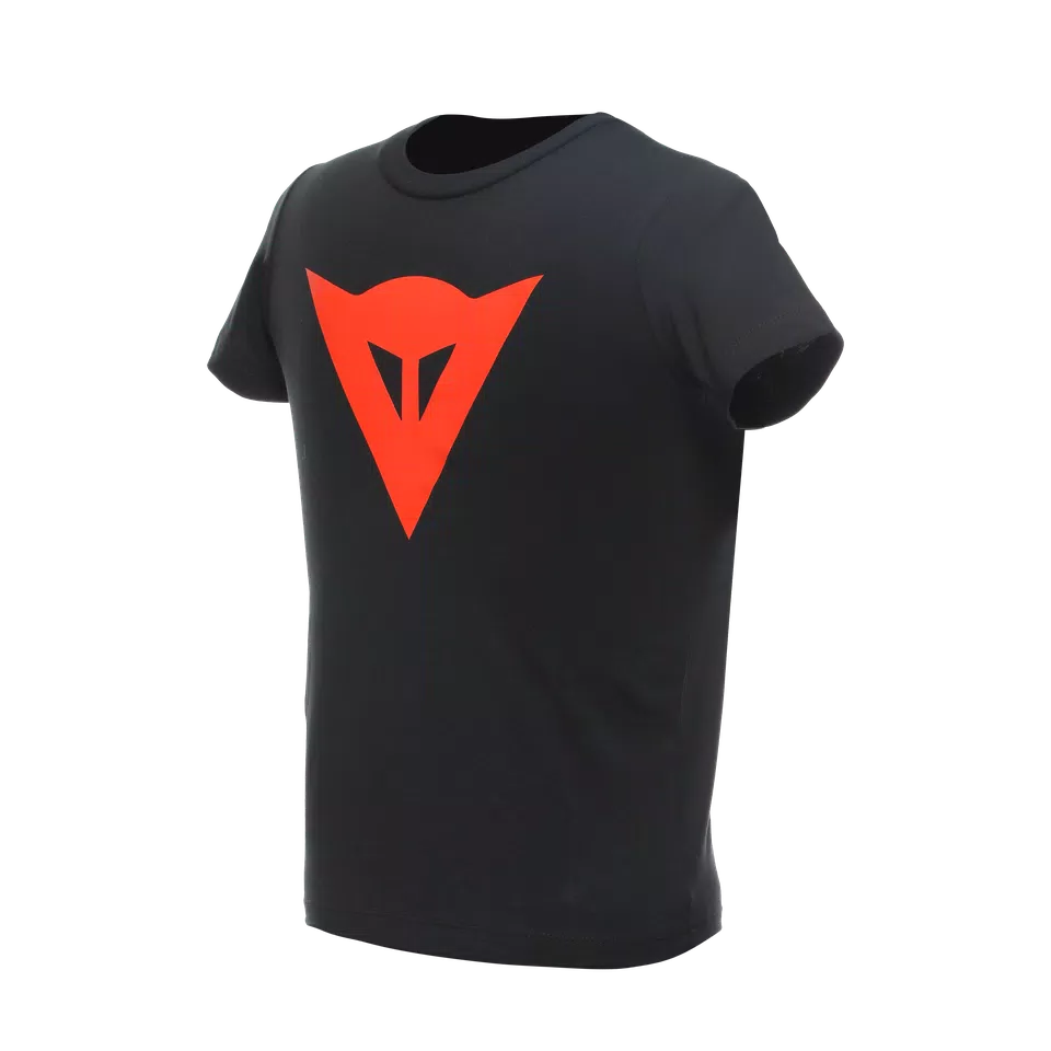 DAINESE LOGO - CHILDREN'S T-SHIRT - BLACK/RED-FLUO - 1