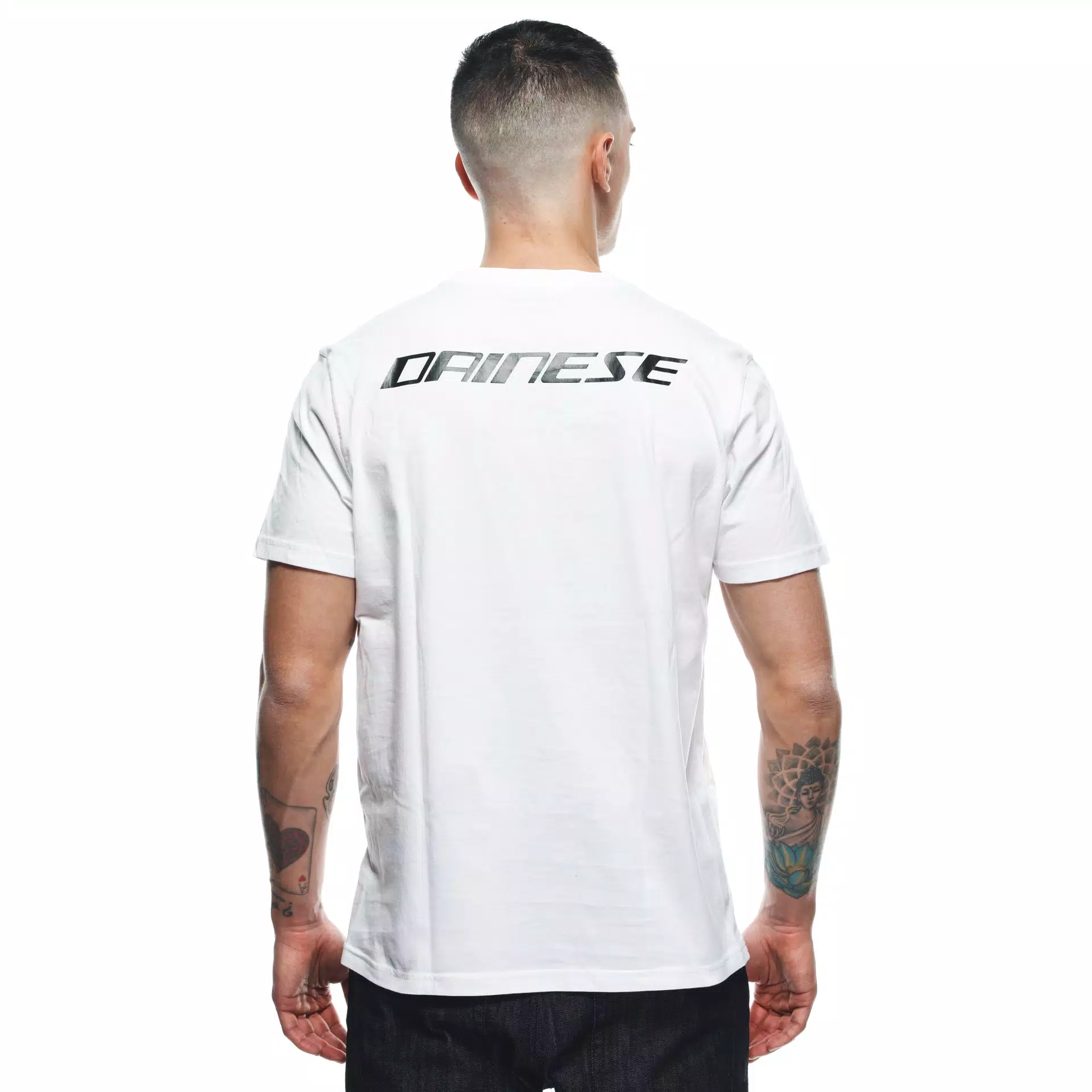 DAINESE LOGO T SHIRT UOMO WHITE BLACK Dainese