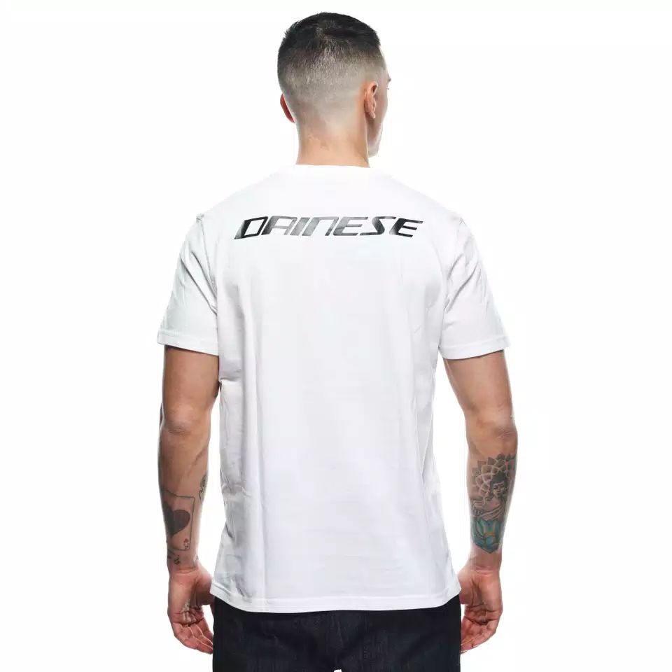 DAINESE LOGO - MEN'S T-SHIRT - WHITE/BLACK - 4