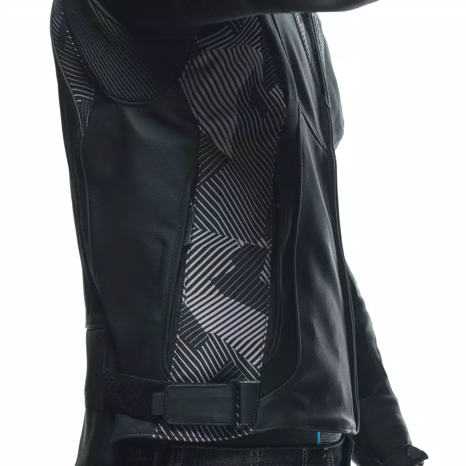 AVRO 5 LEATHER JACKET - BLACK/ANTHRACITE - 9