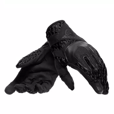 AIR-MAZE UNISEX GLOVES - BLACK/BLACK - 4