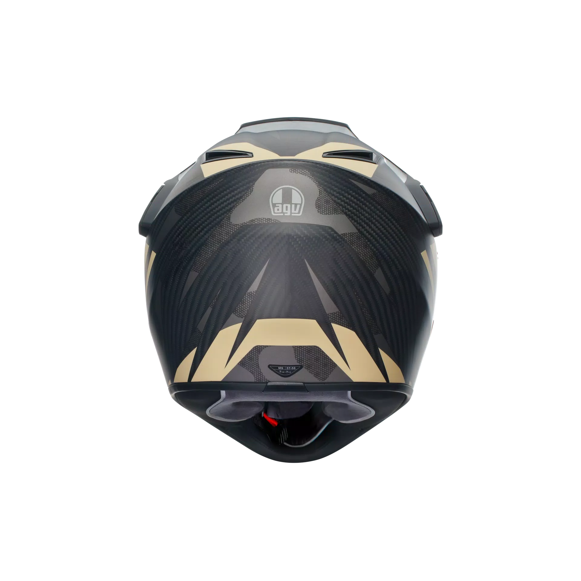 AX9 STEPPA MATT CARBON/GREY/SAND - MOTORBIKE FULL FACE HELMET E2205