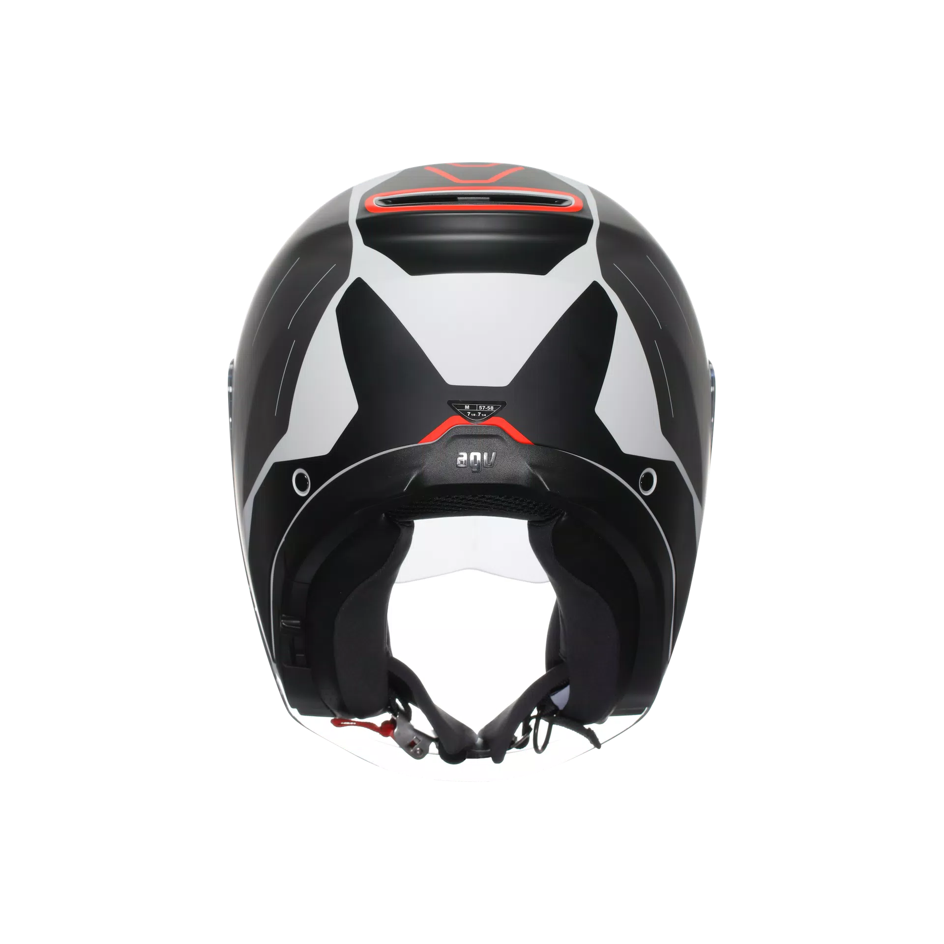 IRIDES AGV E2206 - TRIESTE MATT BLACK/WHITE/RED