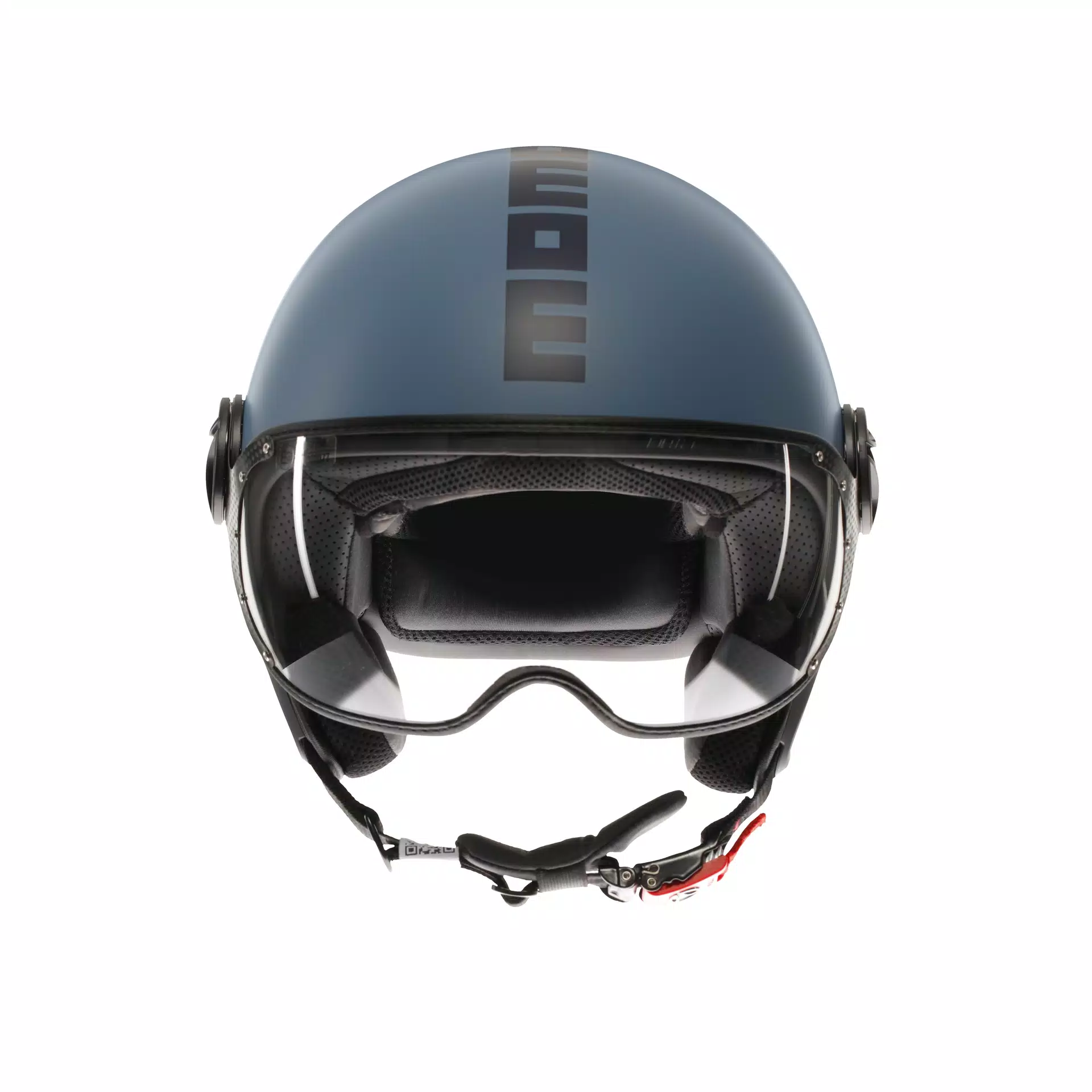 MOMODESIGN FGTR CLASSIC MATT DUSTY BLUE / BLUE - JET HELMET WITH VISOR E2206