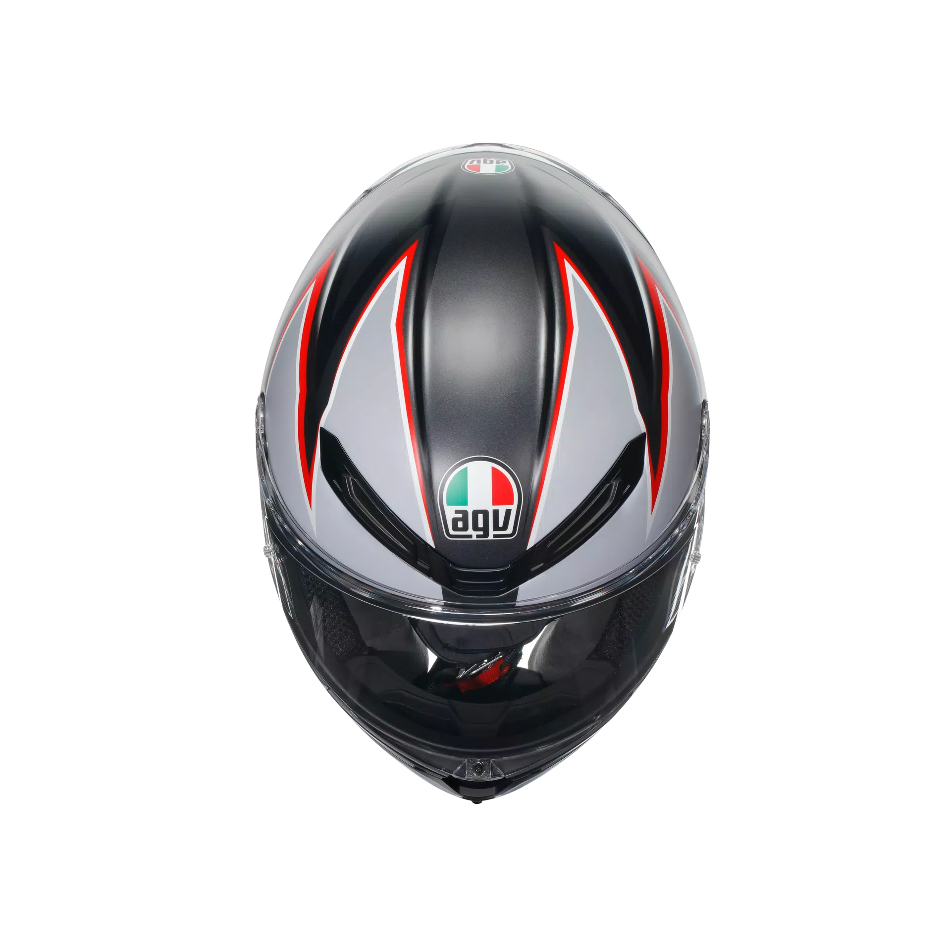 K6 S DOT(E2206) - FLASH MATT BLACK/GREY/RED | AGV