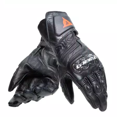 CARBON 4 - MEN'S MOTORCYCLE LONG LEATHER GLOVES - BLACK/BLACK/BLACK - 5