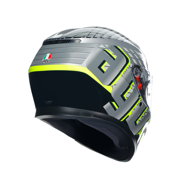 Casco AGV K3 E2206 Shade grigio giallo fluo