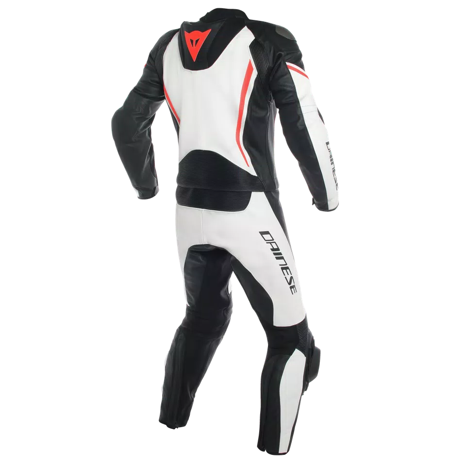 ASSEN 2 PCS SUIT - WHITE/BLACK/FLUO-RED - 2