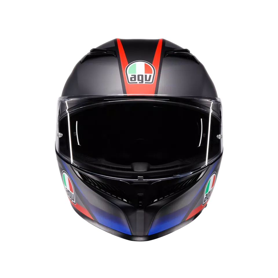 K3 STRIGA MATT BLACK/BLUE/RED - MOTORBIKE FULL FACE HELMET E2206 -  - 2