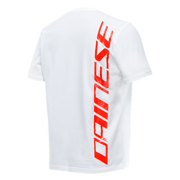 dainese-t-shirt-big-logo-white-fluo-red image number 1