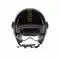 MOMODESIGN FGTR CLASSIC STRIPES BLACK / YELLOW FLUO - JET HELMET WITH VISOR E2206