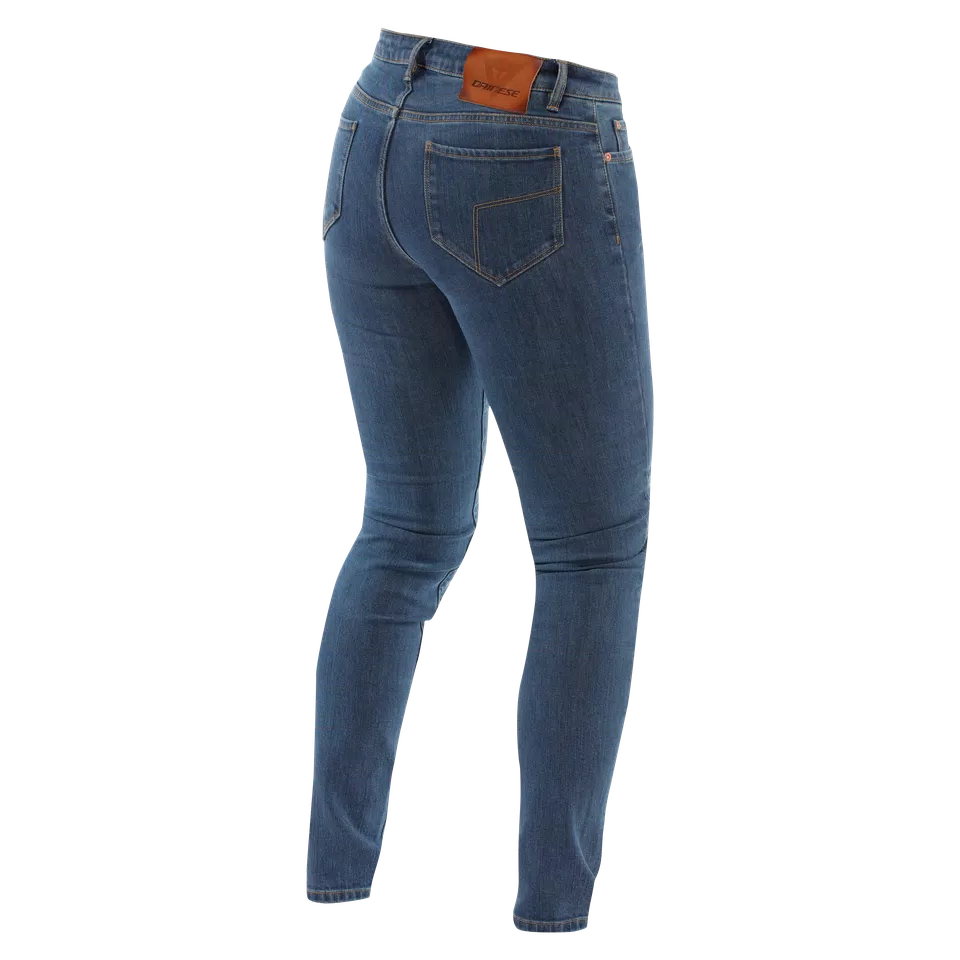 5-POCKET DENIM - SLIM DAMES MOTORFIETS JEANS - BLUE - 2