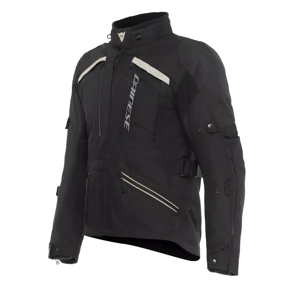 GULLFOSS D-DRY - HERREN MOTORRADJACKE FÜR ALLE JAHRESZEITEN - BLACK/BLACK/TIDAL FOAM - 1