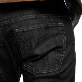 DENIM SLIM TEX PANTS BLACK- Pantalones