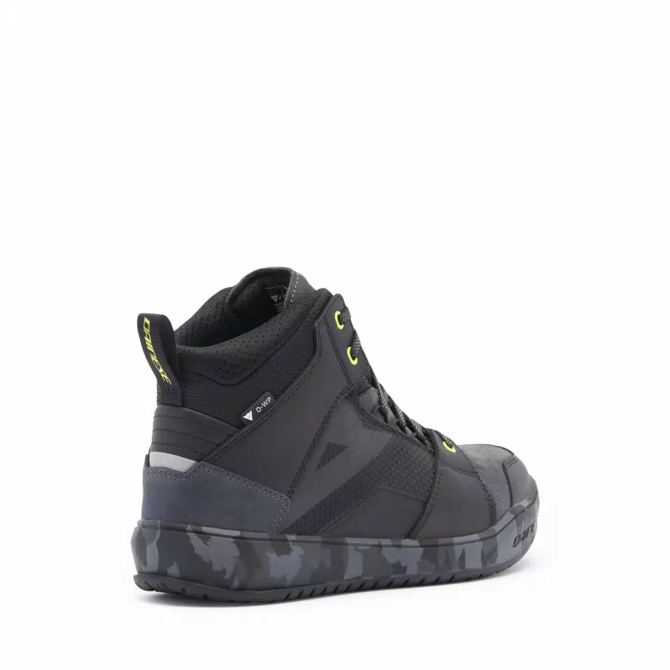 SUBURB D-WP - MEN'S WATERPROOF MOTORCYCLE SHOES - BLACK/CAMO/ACID YELLOW - 3