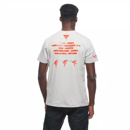 RACING - MEN'S T-SHIRT - LIGHT-GRAY/FIERY-RED - 5