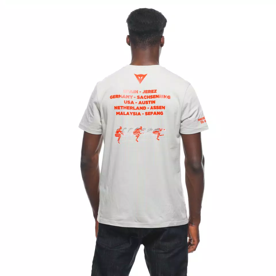 RACING - T-SHIRT UOMO - LIGHT-GRAY/FIERY-RED - 5