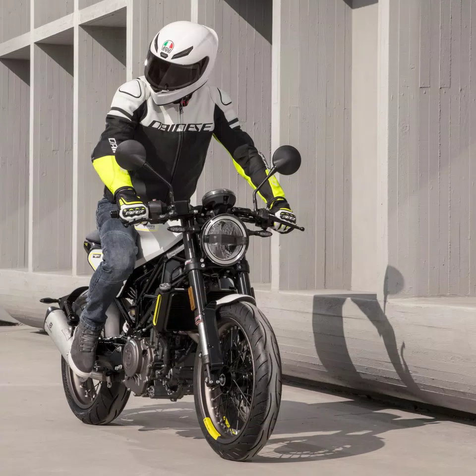 AGILE LEATHER JACKET - BLACK-MATT/WHITE/FLUO-YELLOW - 11