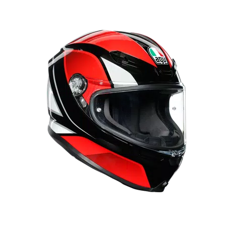 K6 AGV DOT(ECE) MULTI MPLK - HYPHEN BLACK/RED/WHITE -  - 1