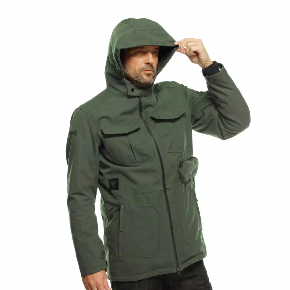 DUOMO ABSØLUTESHELL™ PRO - MEN'S WATERPROOF MOTORCYCLE PARKA - GREEN - 13