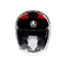 IRIDES MOTORBIKE OPEN FACE HELMET E2206 - VALENZA MATT GREY/BLACK/RED