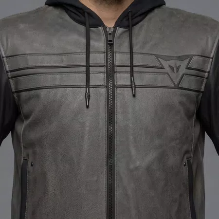 VINTEDGE - LEATHER MOTORCYCLE JACKET MEN - BLACK - 5