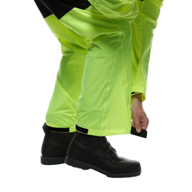 MEN'S TRAIL RUNNIG WATERPROOF RAIN TROUSERS - BLACK - Black, Lime