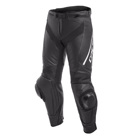 DELTA 3 LEATHER PANTS - BLACK/BLACK/WHITE - 1