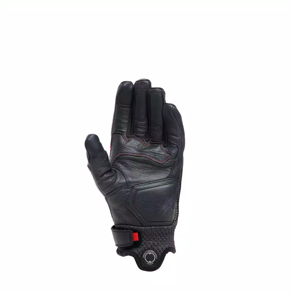 KARAKUM ERGO-TEK MAGIC CONNECTION - MEN'S MOTORCYCLE GLOVES - BLACK/BLACK - 3