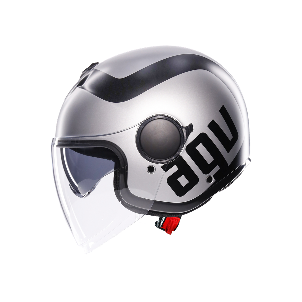 eteres-rimini-matt-grey-black-motorbike-open-face-helmet-e2206 image number 3