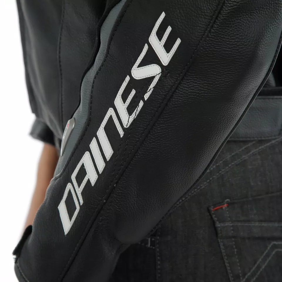 RACING 3 D-AIR LADY LEATHER JACKET - BLACK/ANTHRACITE/FUCHSIA - 4