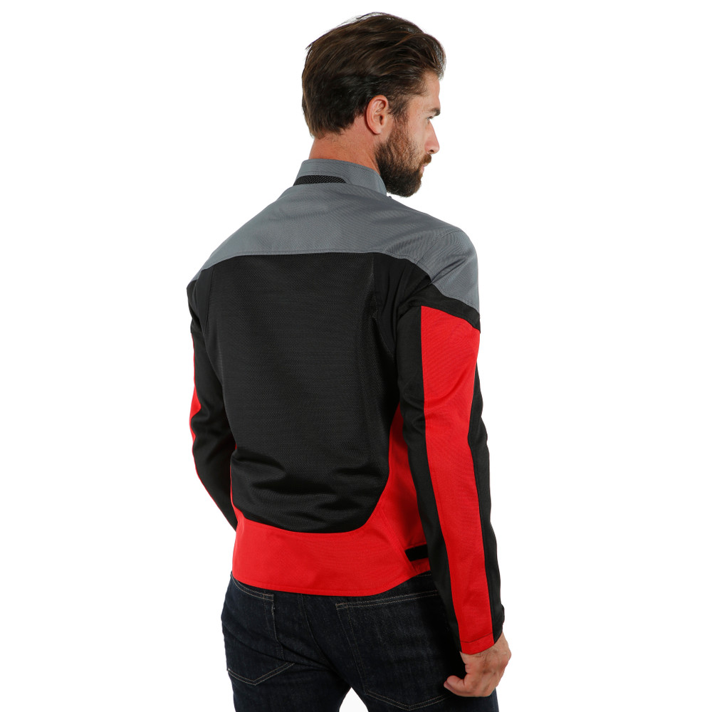 levante-air-tex-giacca-moto-estiva-in-tessuto-uomo-black-charcoal-gray-lava-red image number 5