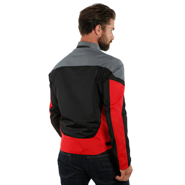 levante-air-tex-giacca-moto-estiva-in-tessuto-uomo-black-charcoal-gray-lava-red image number 5