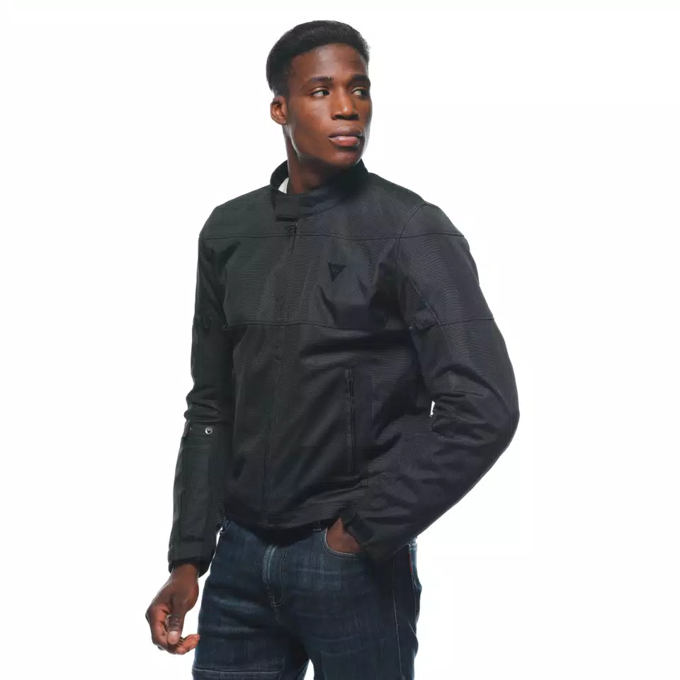 ELETTRICA AIR TEX - MEN'S MOTORCYCLE JACKET IN FABRIC - BLACK/BLACK/BLACK - 6