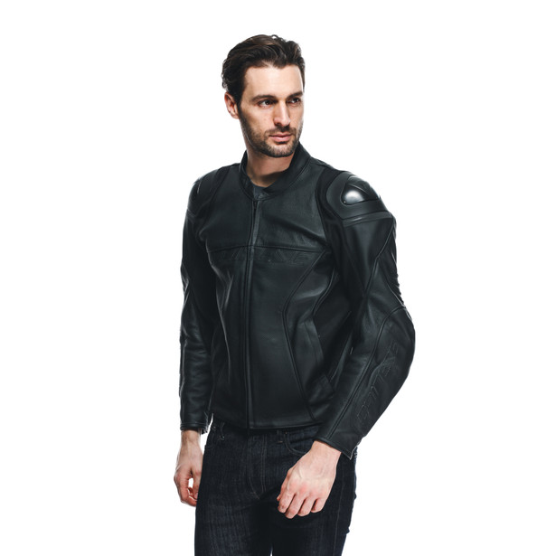 racing-4-leather-jacket-perf-black-black-black image number 4