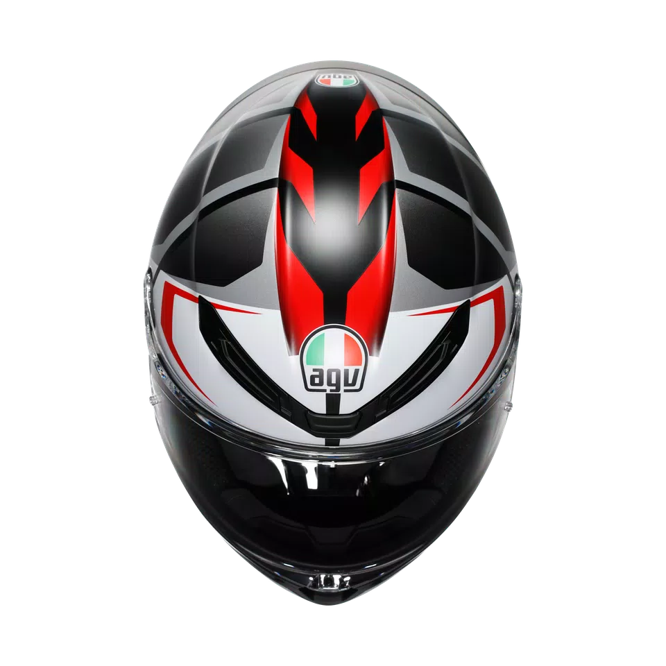 K6 S KARVE MATT BLACK/WHITE/RED - MOTORBIKE FULL FACE HELMET DOT (E2206) -  - 7