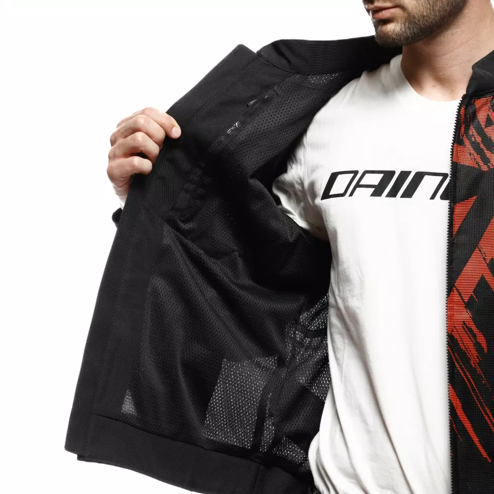 HEROSPHERE AIR - MEN SUMMER MOTORCYCLE JACKET - BLACK/RED TARMAC - 14