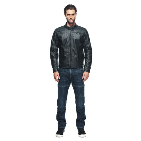 Levi's Giacca Da Moto In Ecopelle Uomo - Stile Classico Con Fodera A Quadri Bufalo E Tasche Multiple - Nero - 3
