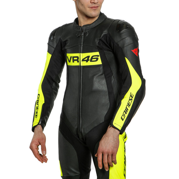 vr46-tavullia-leather-1pc-suit-perf-black-fluo-yellow image number 6