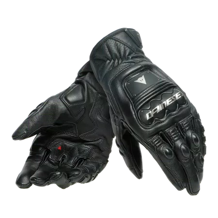 4-STROKE 2 - MEN'S MOTORCYCLE LEATHER GLOVES - BLACK/BLACK - 5
