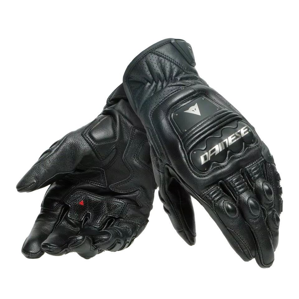 4-STROKE 2 - MEN'S MOTORCYCLE LEATHER GLOVES | BLACK/BLACK 4-STROKE 2 - MEN'S MOTORCYCLE LEATHER GLOVES | BLACK/BLACK