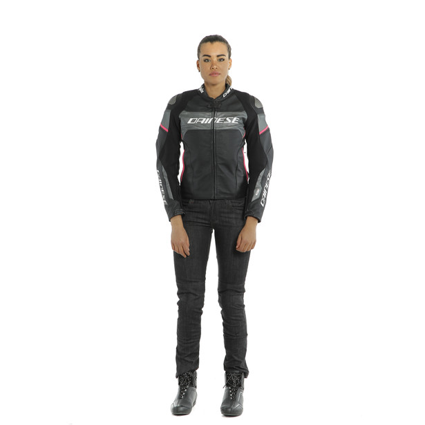 racing-3-d-air-lady-leather-jacket-black-anthracite-fuchsia image number 8