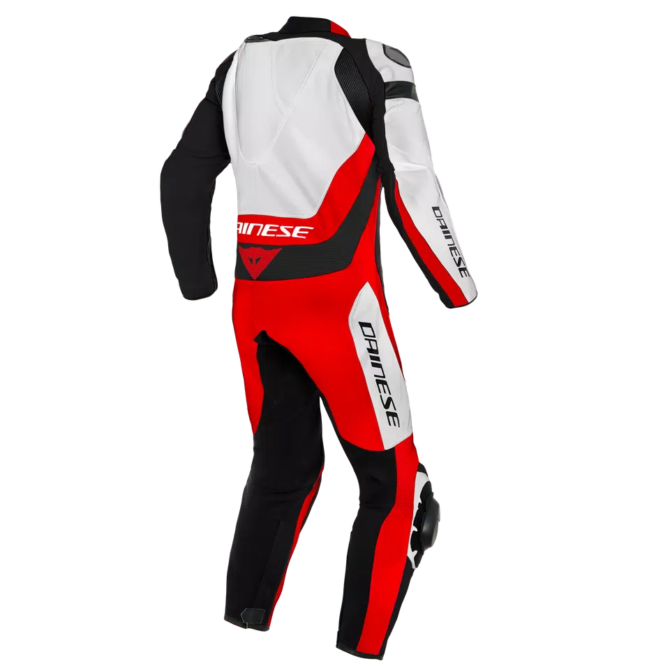 ASSEN 2 1 PC. PERF. LEATHER SUIT - WHITE/LAVA-RED/BLACK - 2